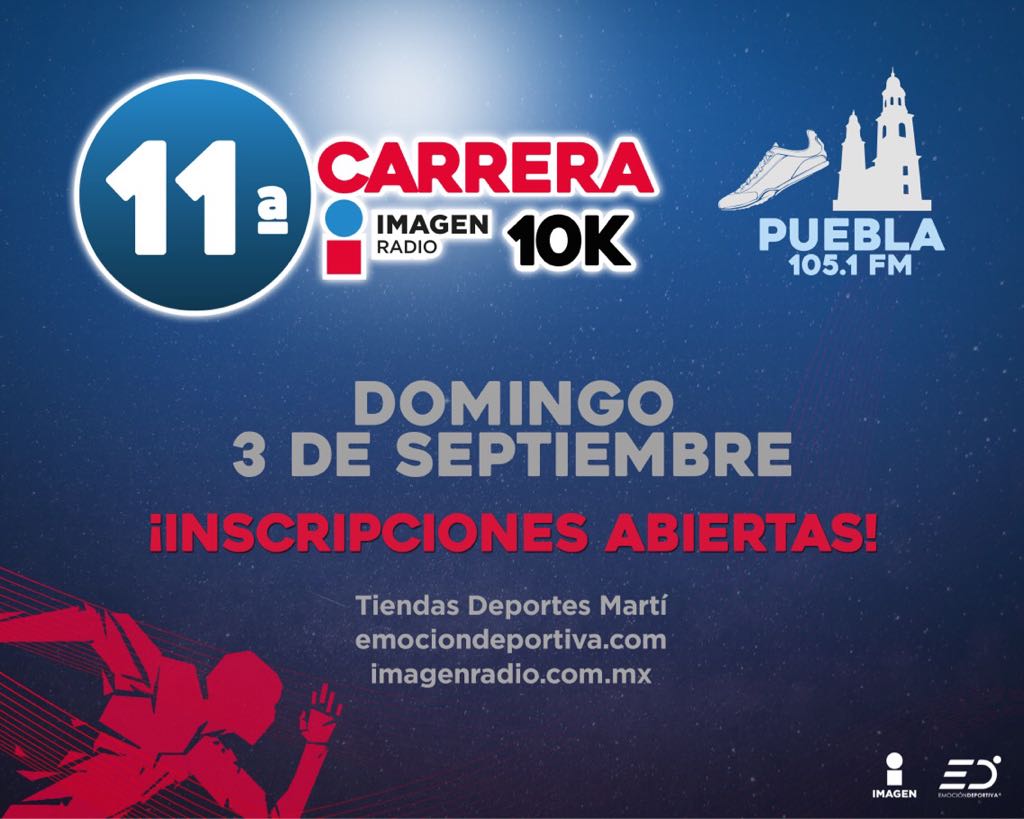 Imagen_Puebla's tweet image. .@cuetarap, Ernesto Contreras, Ernesto Manrique, @gaboguillermo y @CarrilloPablo presentan la 11a #CarreraImagenPuebla ¡Indcríbete ya!
