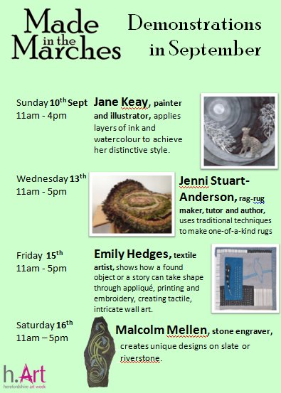 MarchesGallery's tweet photo. When on the https://t.co/K5aKT2S0al trail, make sure you're in Kington for these exclusive demonstrations! #HowTo #inspiration #art https://t.co/9vPWevURy1