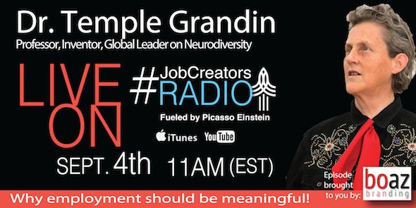 PicEinWorks's tweet photo. Don't Miss this LIVE INTERVIEW WITH @DrTempleGrandin on #JobCreatorsRadio with @dontdismyabilit LISTEN HERE >>>>> https://t.co/usoKWDcAdm https://t.co/q2WcfaHX9C