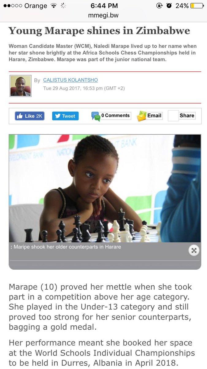 jamghost___'s tweet photo. Just wanna celebrate this young chess player from Botswana who is beating everyone. She's 10. #ShineBlackGirlShine https://t.co/nWeIqcMfwO