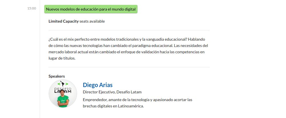 DesafioLatam's tweet image. Agenda ya charla que viene remecer mundo educación y tecnología, #9punto5 #coding #oportunidades #remoto sched.co/BvnO