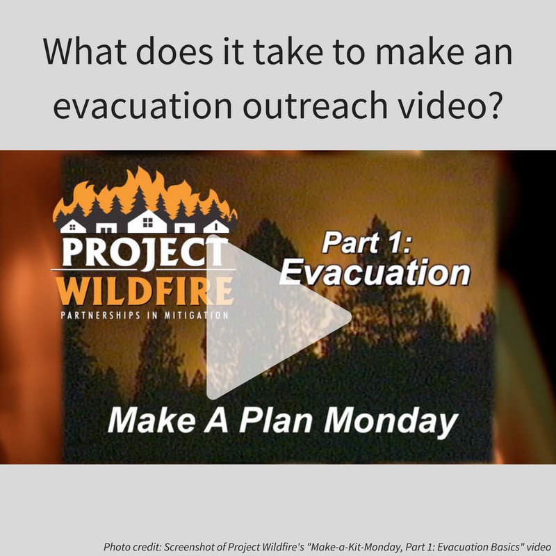 fireadaptednet's tweet photo. What does it take to make an evac outreach video? @DeschutesCounty @NWFireScience @FireFree_PW #makeaplanmonday
https://t.co/yDpzultSZ5 https://t.co/qZ4iQGa1EH