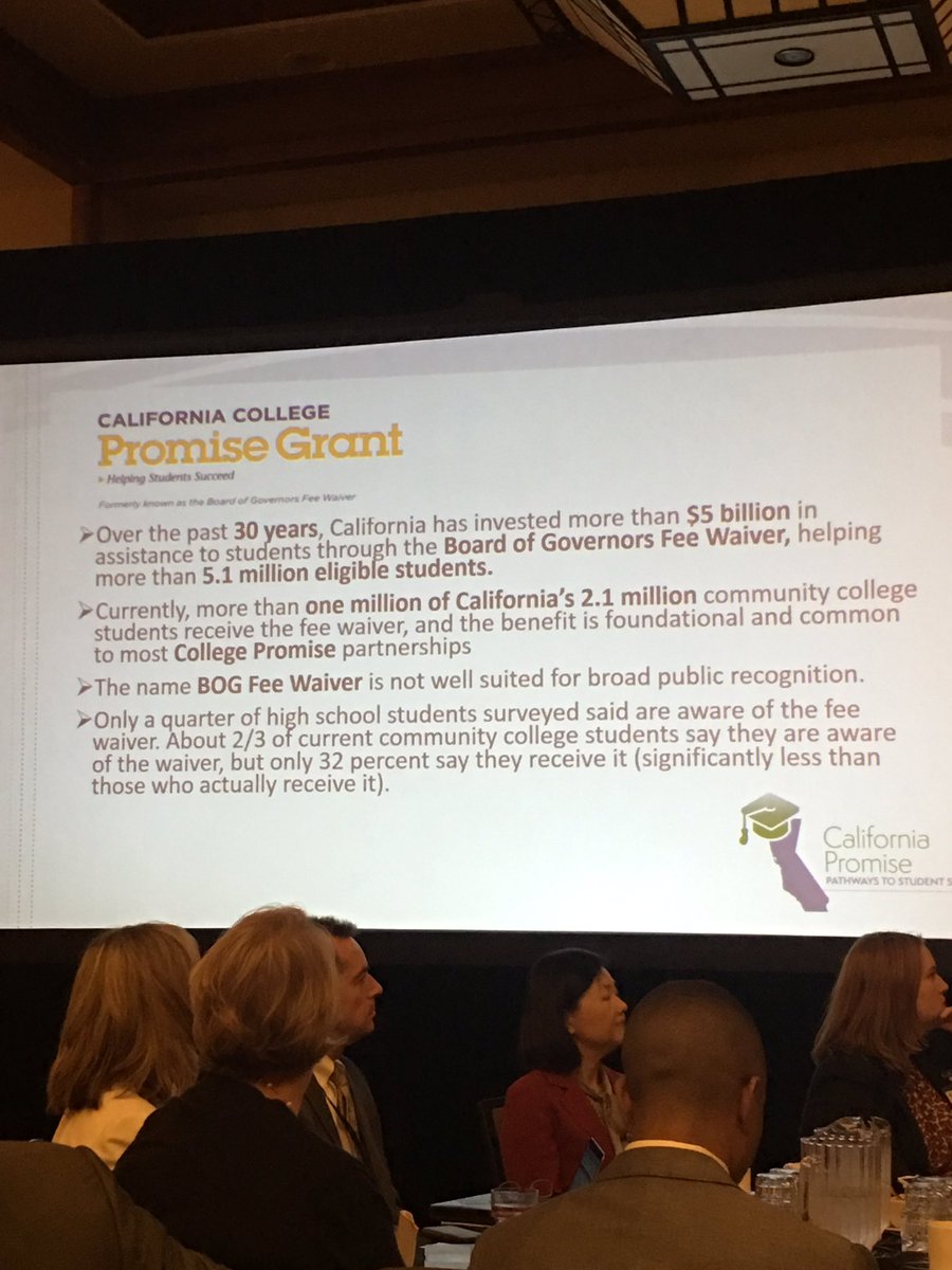 JohnGarciaIII's tweet photo. The BOG fee waiver for community colleges in CA will be renamed the CA Promise Grant #CAcollegepromise @calfund https://t.co/7ZoJVvsx4s