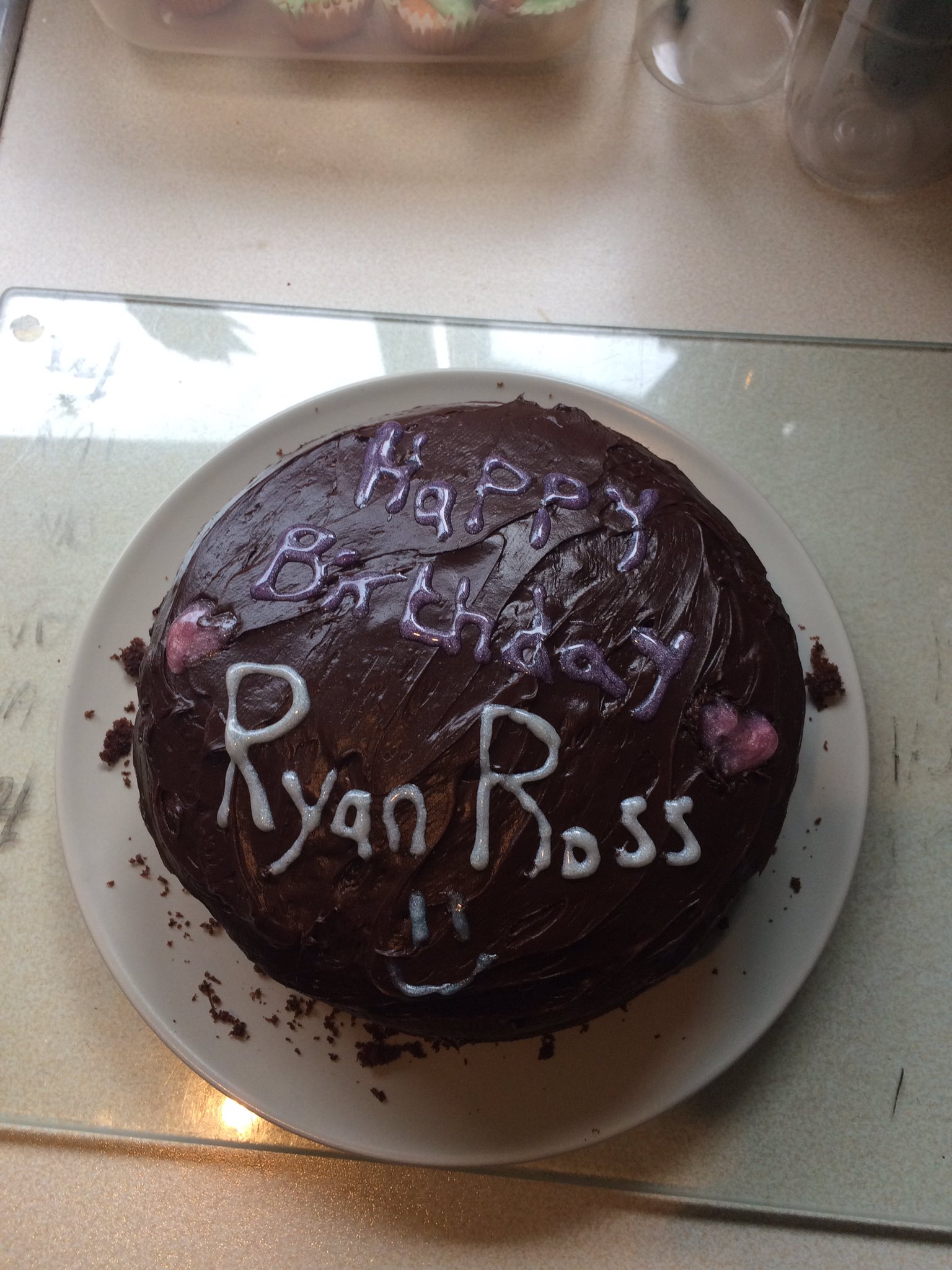  yes. Me and my sister decided to make a cake   Again, happy birthday Ryan Ross 