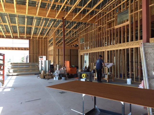 MaryhillWinery's tweet photo. Construction is moving right along in our new @KendallYards #Spokane Tasting Room, coming this fall. #gorgewine #wawine #spokanewa #wine https://t.co/eLrvGy0UGf