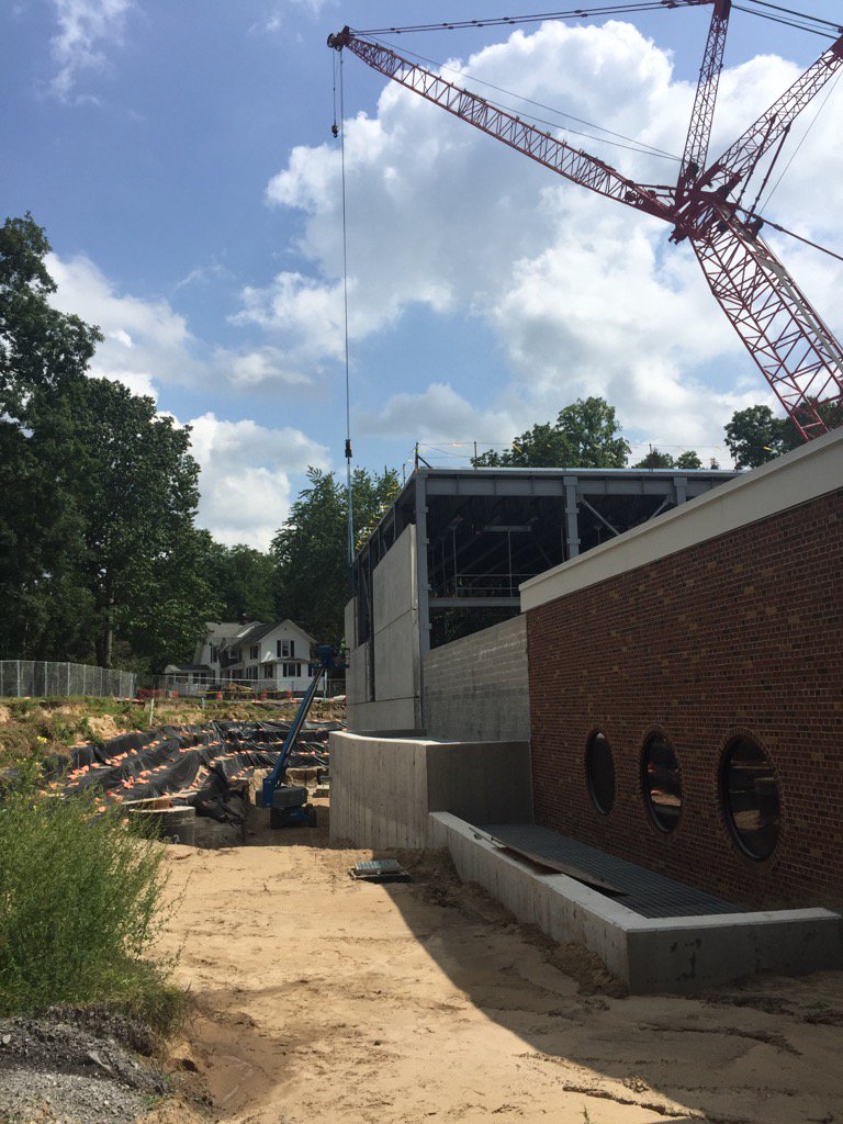 Walls to Glazer Music Performance Center going up!
