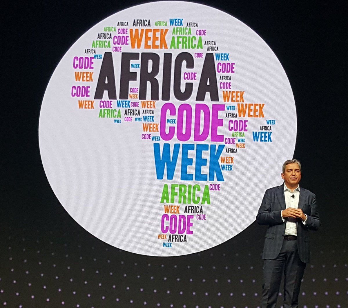 el_Pecko's tweet photo. RT to support @AfricaCodeWeek. @RobertEnslin announces @SAP will donate €1 for every tweet with #africacodeweek & #sconnect2017 thru Sept 8. https://t.co/oF0EQ0jngH