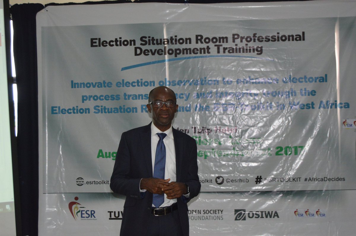 ESRHubSA's tweet photo. @OSIWA1 @mytuwindi @esrhub @tidianitogola @pemagbi1 #OpenESR commended in #SierraLeone by both NEC Commissioner Ms. Miatta &amp; Dr. Doe head of @UNDPSierraLeone as ideal for #Africa #ESRToolKit https://t.co/3J2XJWsHr1
