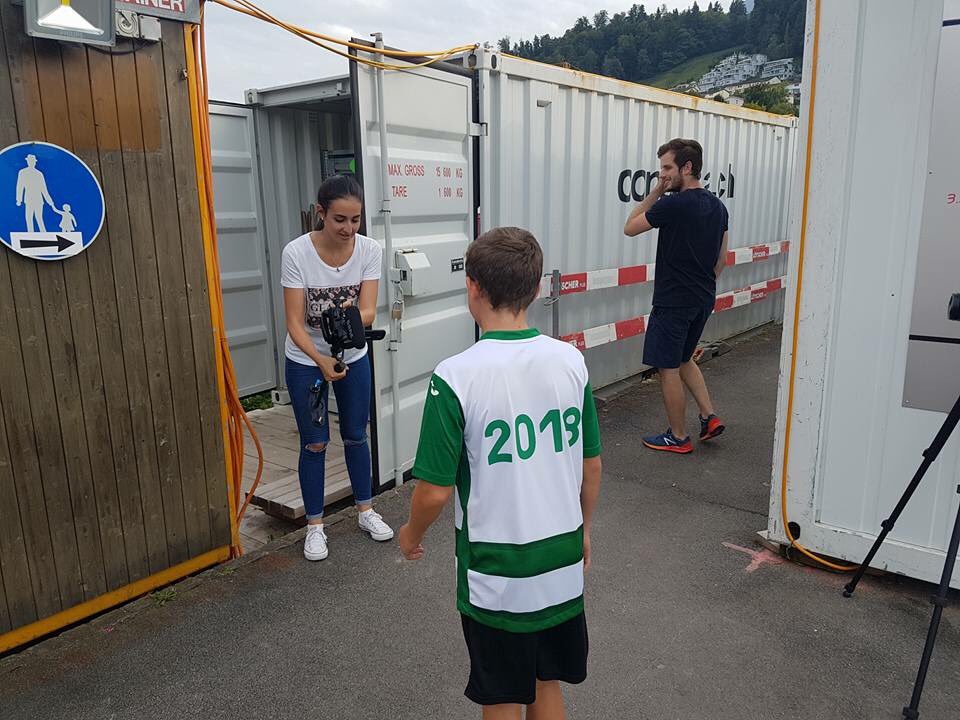 Behind the scenes of a busy shooting day in Kriens! #football #shootingtime #marketing