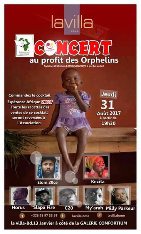 Elom20ce's tweet photo. Si tes à Lomé demain. #LaVilla the place to be. Sauve un orphelinat ! 💜 @Thagodsolis @artwapondi @Djosena @tadegnon @nikkamabla @klinklinvi https://t.co/qg3j67poLQ