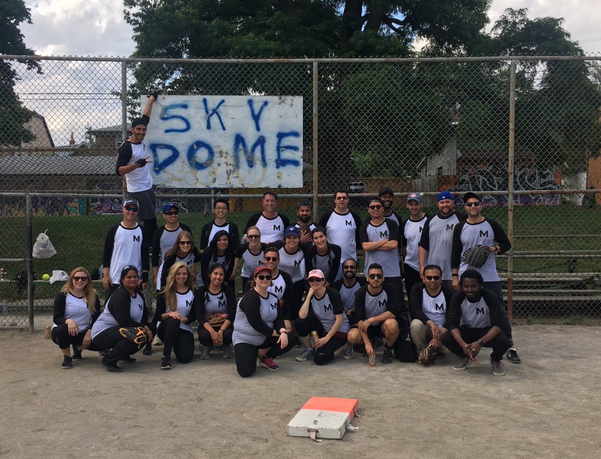 Mediative's tweet photo. In #summer, each of Mediative's offices has a day of fun! The #Toronto  team chose to play some slo-pitch!! #lifeatmediative #teambuilding https://t.co/wFgYuY4Hkd