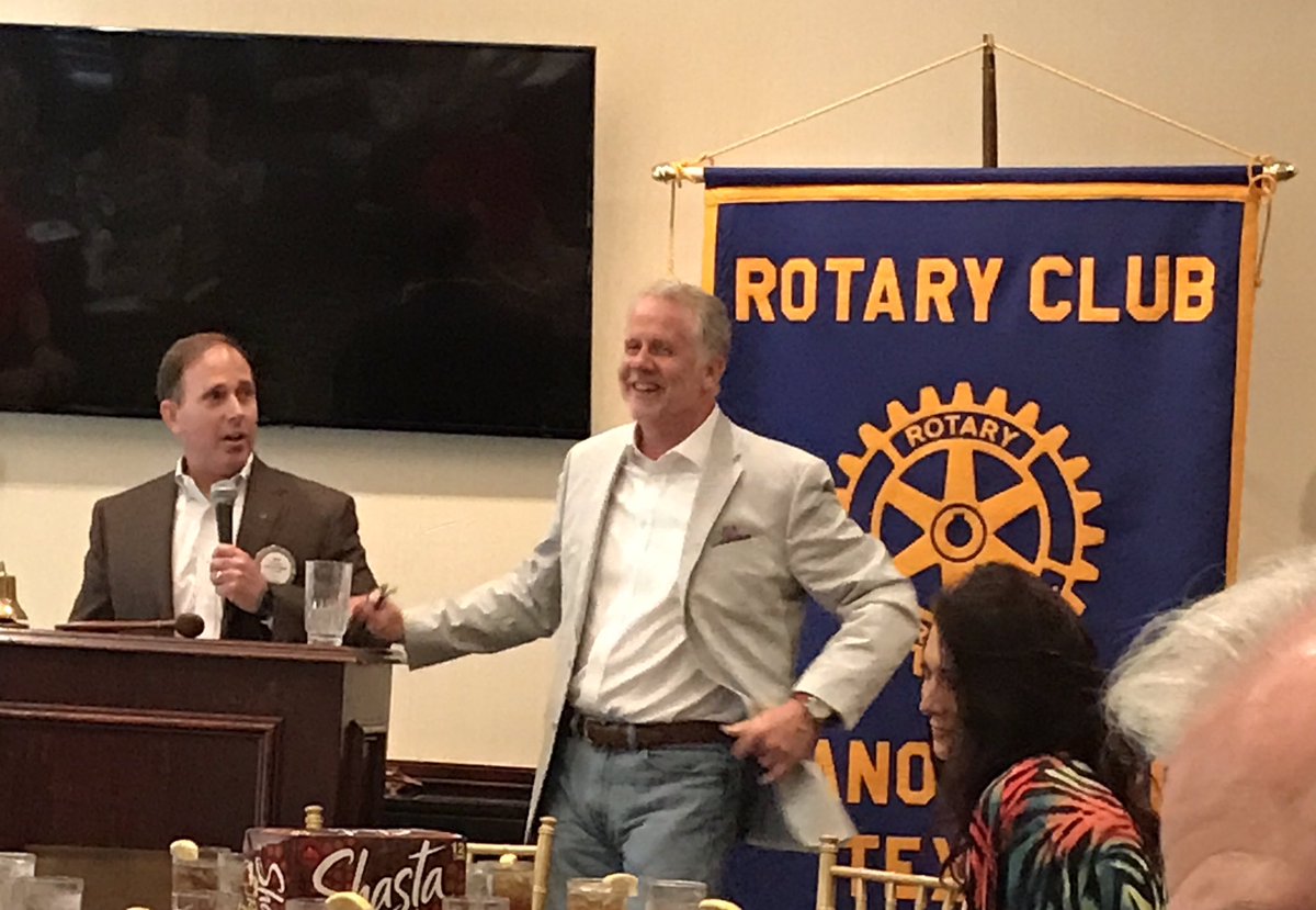 Fascinating to host <a href="/brett_shipp/">Brett Shipp Reports</a> as our speaker today. #Rotary #ServiceAboveSelf #LovePlano #TexasProud