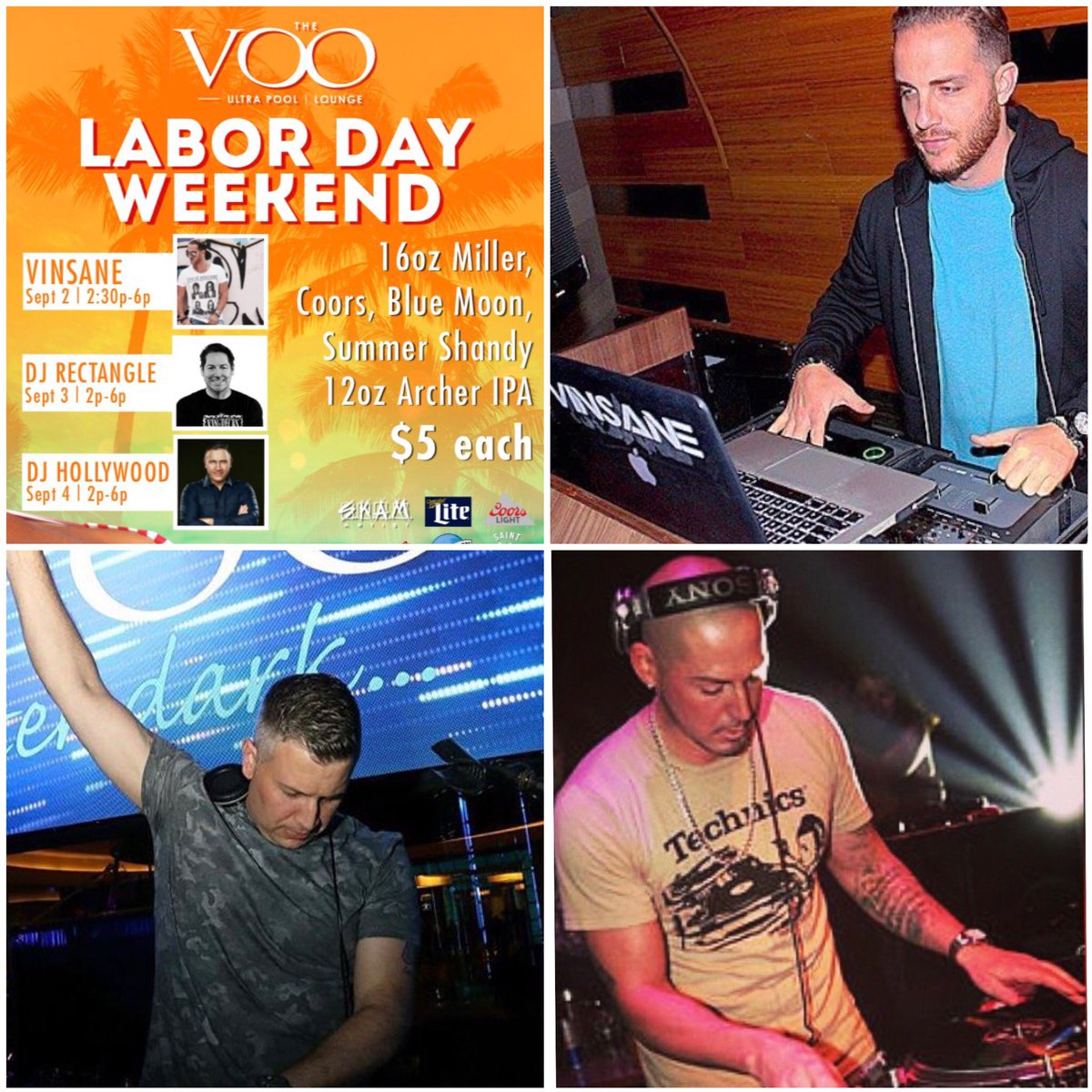 atlargebookings's tweet photo. #lasvegas🎲 @RioVegas #voopool #LDW 🎉 @skamartist @vinnyvinsane 9/2 @djrectangle 9/3 @imdjhollywood 9/4 #day #poolparty💦 #vegas #skamlife 🔥 https://t.co/ncl14XJaST