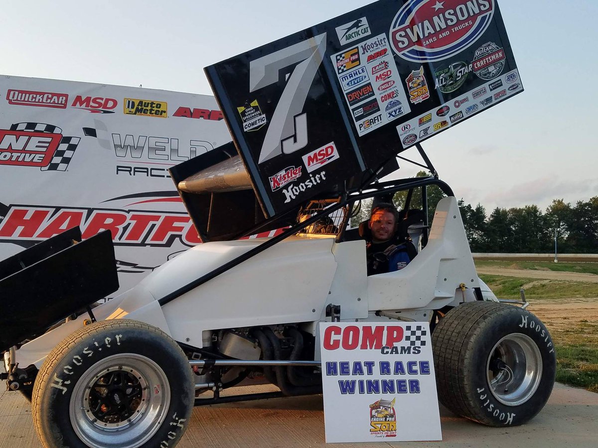 SprintsOnDirt's tweet photo. Joe Swanson (@JSR7j) picks up a 2017 @SprintsOnDirt @COMPCams heat race.

#aint_SOD_great https://t.co/USjEJyUtZi