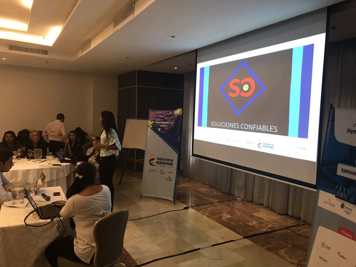 mareadigitalco's tweet photo. Los equipos de @AppsCo en @mareadigitalco exponen sus ideas de negocio en #KickOffAppsCo que se lleva a cabo hoy en #Barranquilla. #appsco https://t.co/lM95d7Na3G