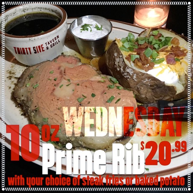 It’s Prime Rib Wednesday! Come by starting at 4 today! #steaks #seafood #martinis #wednesday