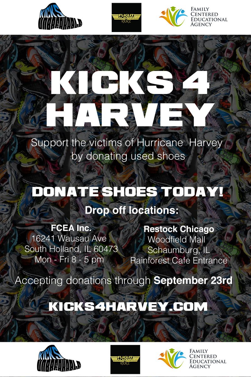 DjDuggy's tweet photo. Donate used shoes for #HurricaineHarvey victims. #Kicks4Harvey https://t.co/ER1oYv4bDI