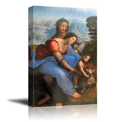 handycra's tweet photo. Wall26 - The Virgin and Child with St. Anne by Leonardo da Vinci - Canvas Print Wall Art Famous Oil Painting Reproduction - 24" x 36" https://t.co/zhS3JQGNJB