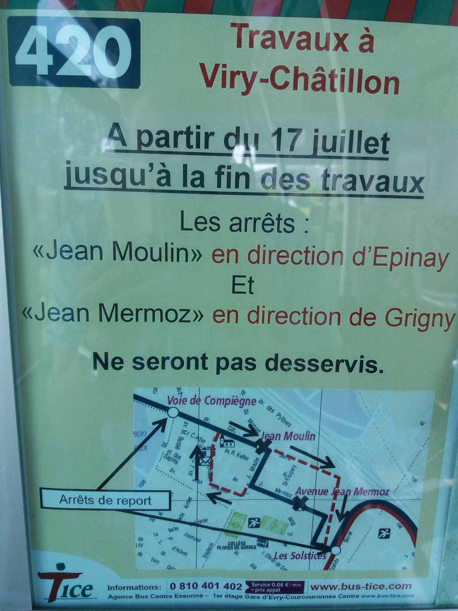 [Rappel] Déviation ligne 420 à @Viry_Chatillon #qml