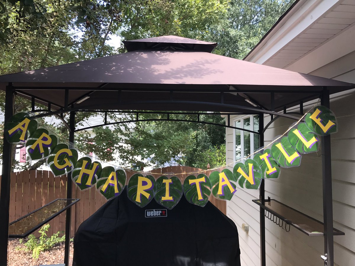 Purple! Gold! ARGHaritaville sign ready for Saturday's tailgate <a href="/ECUPiratesFB/">ECU Football</a> <a href="/ECUAthletics/">East Carolina Pirates</a> <a href="/ecupirateclub/">ECU Pirate Club</a> <a href="/piratealumni/">ECU Alumni</a>
