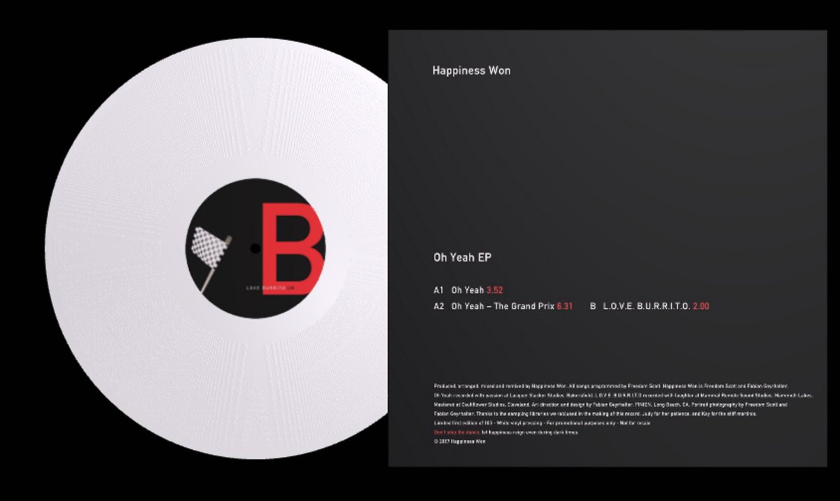 happinesswon's tweet photo. Our new E.P. is out now, ltd. edition of 100 on white vinyl: Oh Yeah EP https://t.co/3I5S9cm4I3 #dance #electro #collectorsedition https://t.co/8iO1IbkTNv