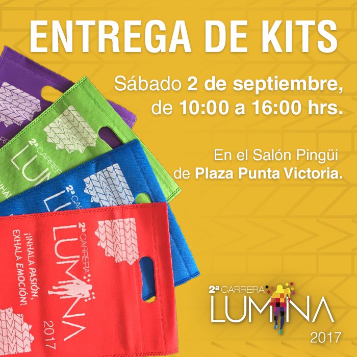 LuminaFitUp's tweet photo. ¡NO LO OLVIDES! Este #SÁBADO es el ÚNICO DÍA para recoger tu kit en @PuntaVictoria. #CarreraLUMINA2017 #SoyCorredor #carrera #running #SJR https://t.co/jl3WYs8lgZ
