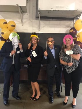JanaADeShay's tweet photo. Part of the CPD Marketing team celebrating #FoundersDay with some photo booth fun! 🎉📸🎊#UPS110 https://t.co/3SdiYJKQtO