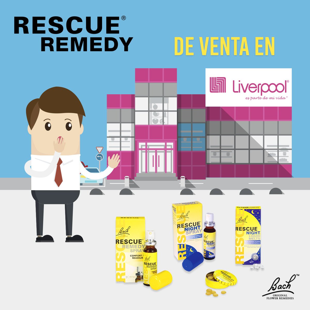 RescueRemedyMex's tweet photo. ¡Ya estamos en Liverpool! Recuerden buscarnos en el área de farmacia y LIBÉRATE DEL ESTRÉS. 😎🌼🌼
#FelizMiercoles #Estres #relax #Liverpool https://t.co/ZH4m62R9TQ