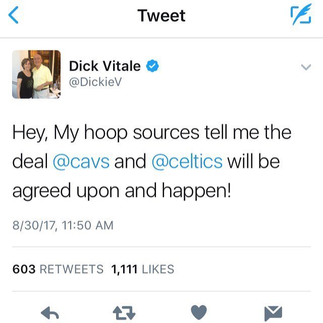 Cover3HQ's tweet image. From basketball legend #DickVitale AKA a #DICKBOMB! 💣

What do you guys think? Could the deal almost be done?! ☘️ We might just have to rel…
