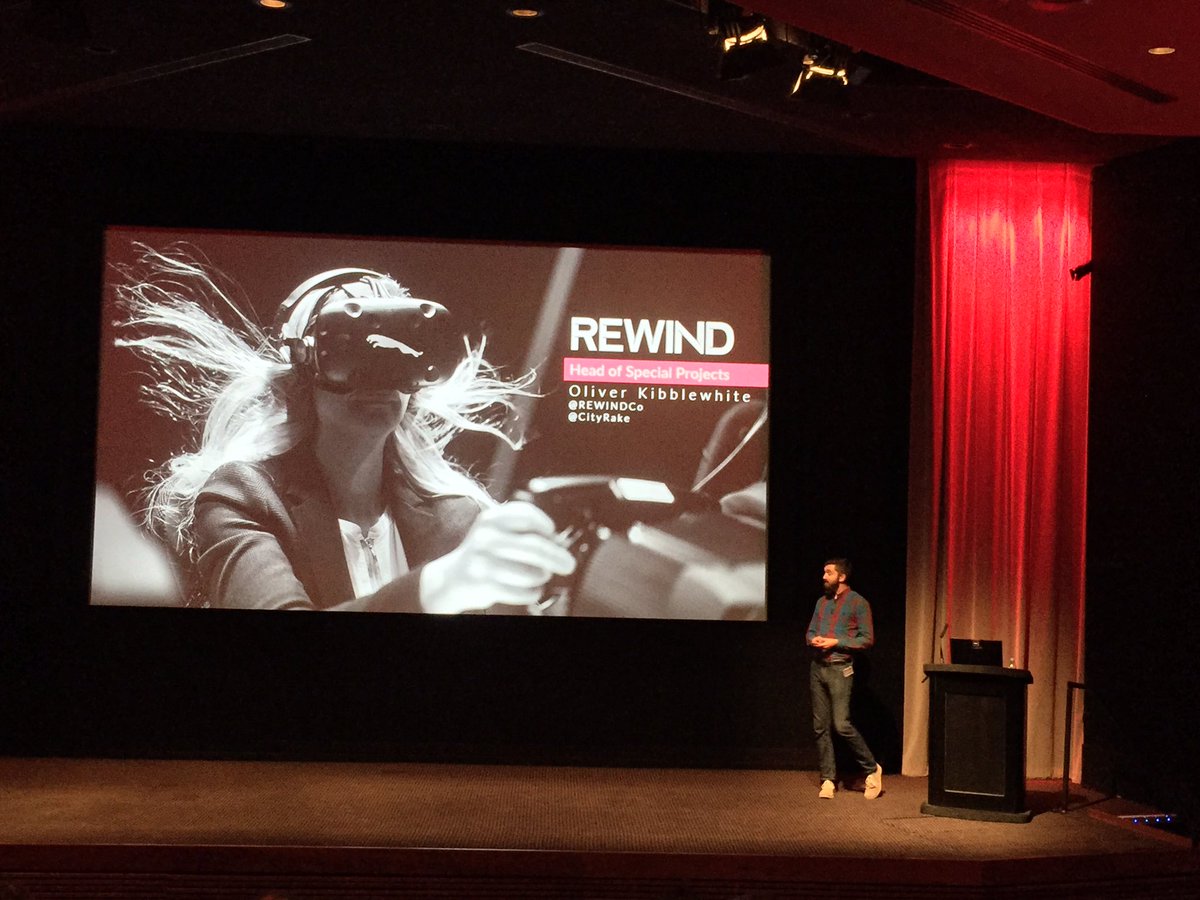 DaviSteinVfx's tweet photo. @LondonSIGGRAPH #notjustTechyTalks @REWINDco #VR talk now! Asks 'Why do you want to tell it in VR?' https://t.co/5eO3dOZnxv