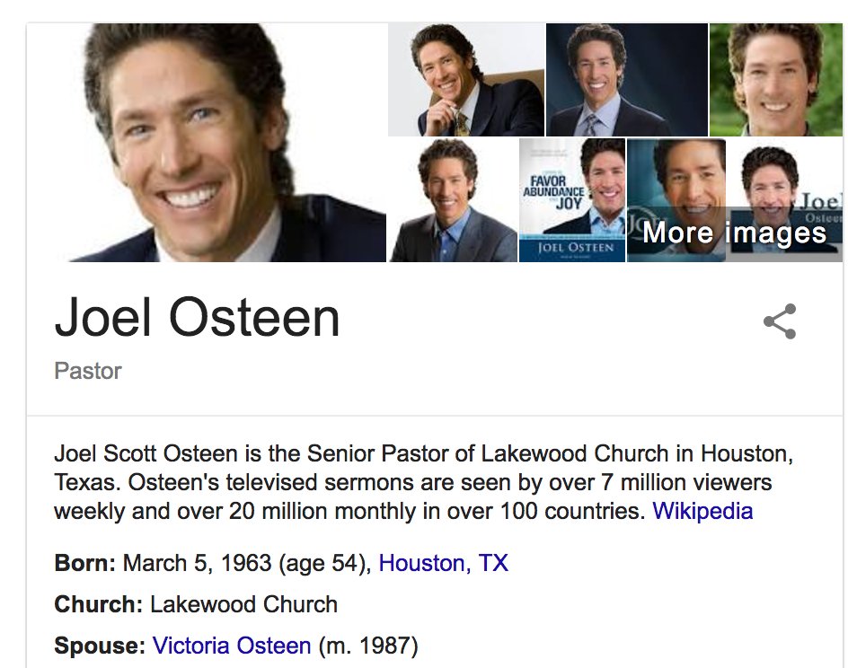 Does anyone else find it odd that Joel Osteen and his wife have the same la...