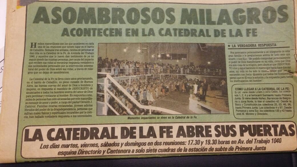 #CatedralUnaGranFamilia Lo que pasaba ayer pasa hoy: ¡Dios se manifiesta con milagros y maravillas! #Sobrenatural