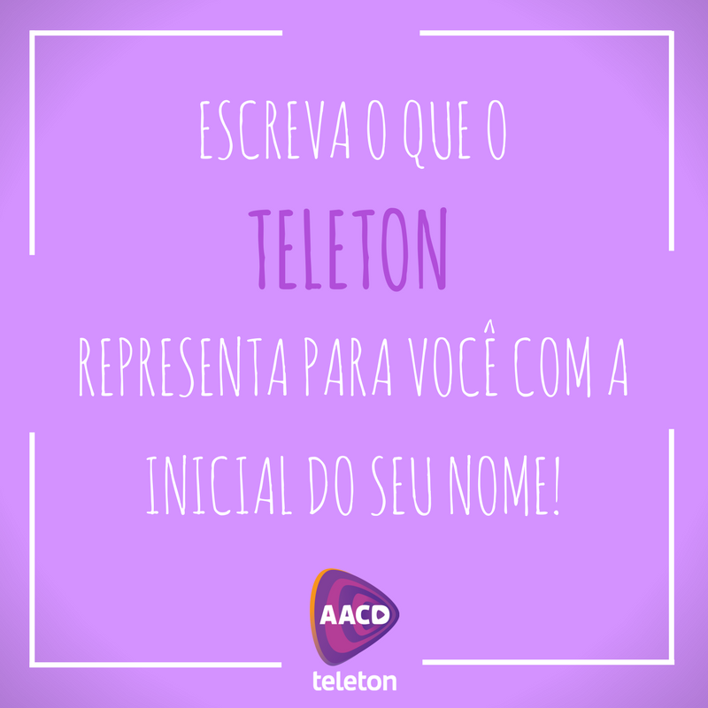 TeletonOficial's tweet photo. Fala aí pra mim 😁 💜 #Teleton20Anos #AmeAgora https://t.co/Q7npEOkRqC