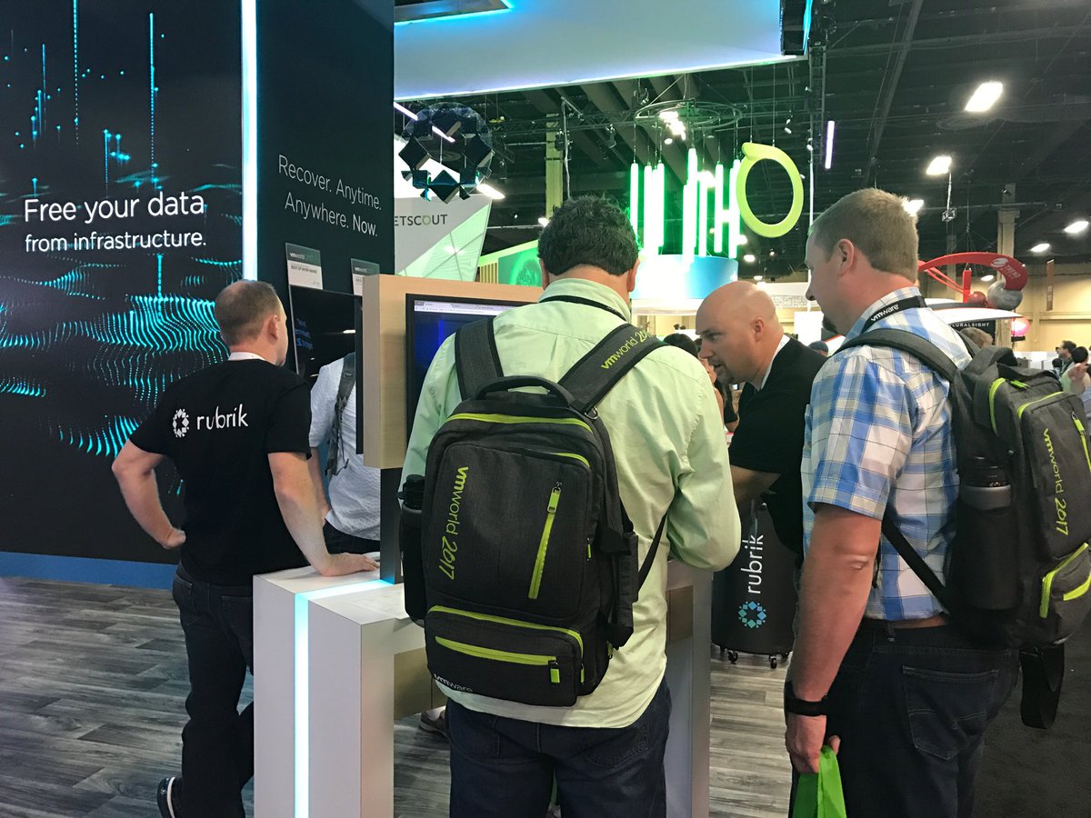 rubrikInc's tweet photo. Great turnout so far at #VMworld! Visit #Booth412 for raffles, demos, &amp; more. https://t.co/nM0yLiRqcc