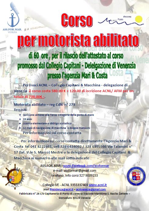 AssForMar's tweet photo. Titoli professionali #marittimi #motorista #meccanico #capitano #litoranea #medical #marinaio abilitato alla #pesca Preparati con #AssForMar https://t.co/8CUIf3O2ip