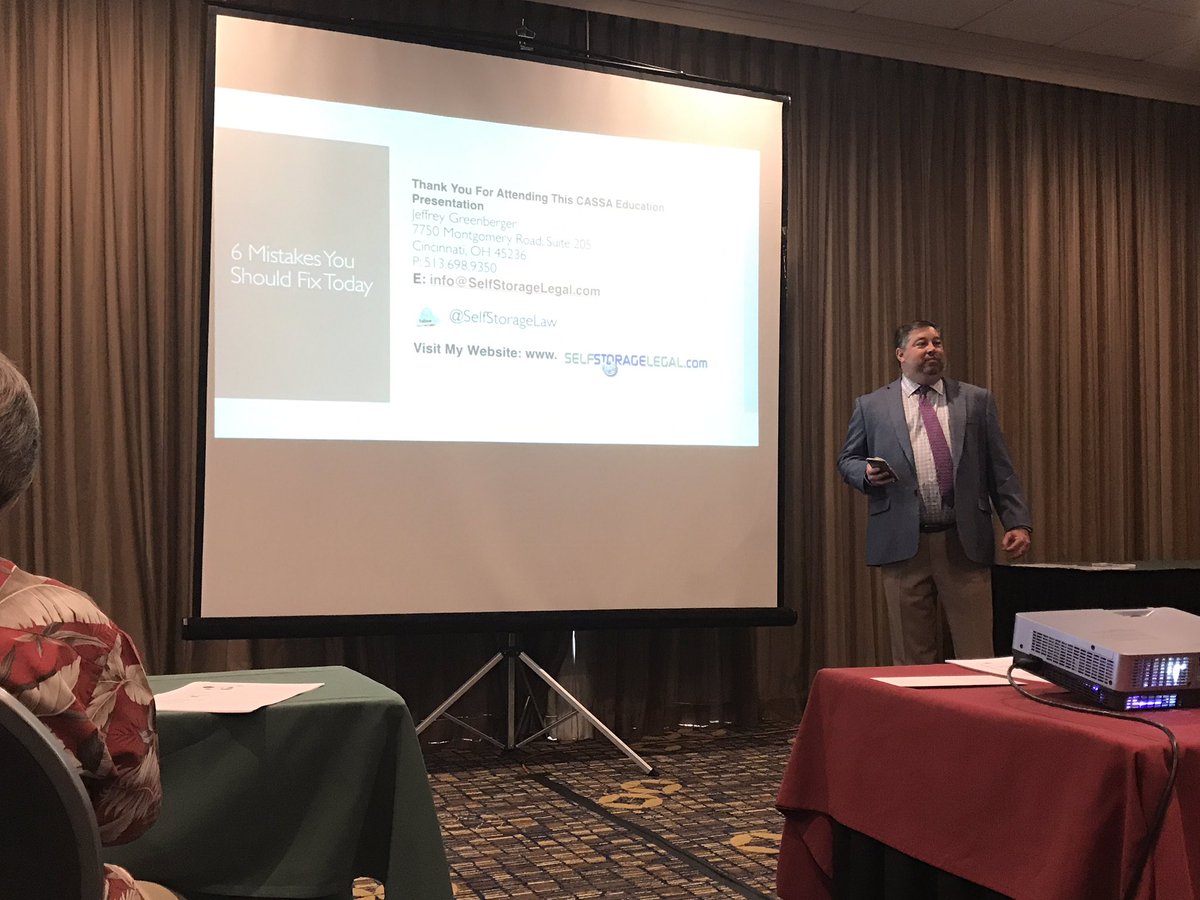 StoragSolution's tweet photo. Time for some #SelfStorage Education with @SelfStorageLaw & @s_haviland! Thanks #Farmers & #Storsmart for sponsoring! https://t.co/ugp8WrGOE2