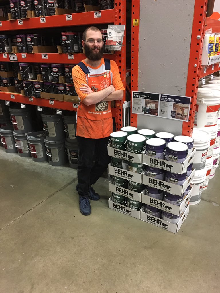 BehrRepZach's tweet photo. Brice Rd is ready to take on the #5thWall! #Behr #CeilingPaint #TrimPaint https://t.co/8bNn8Ro0LP