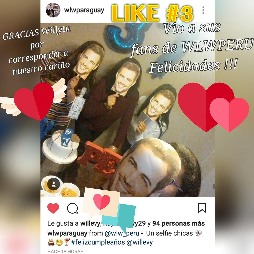 WLWParaguay's tweet photo. GRACIAS @willylevy29 #Like3 ❤ Orgullosas y felices de apoyarte 24/7 desde 🇵🇾 y van las felicitaciones a nuestra sede hermana @WLW_PERU 🎊👏 https://t.co/YDdLPDkFp1