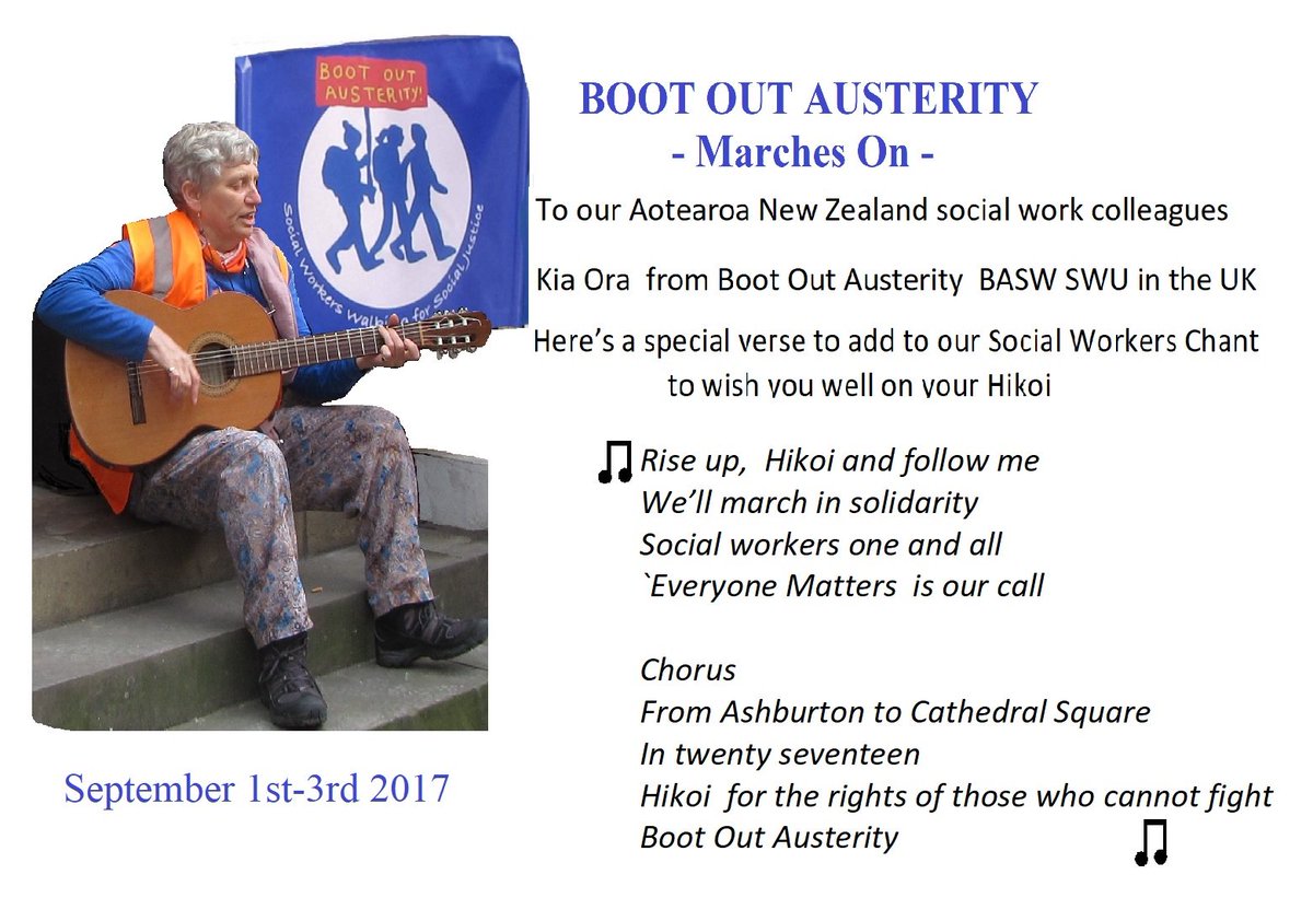 @BootAusterity #BootOutAusterity <a href="/BASW_UK/">BASW</a> <a href="/BASW_Cymru/">BASW Cymru 🏴󠁧󠁢󠁷󠁬󠁳󠁿</a> Good luck to our New Zealand friends about to set out on their Hikoi Whakaaru