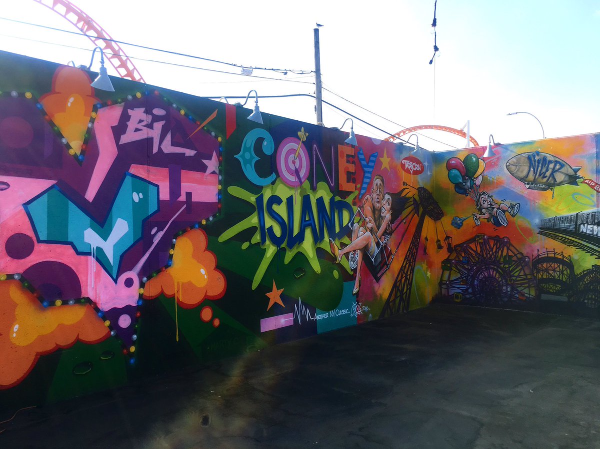Streetart_Photo's tweet photo. Tats Cru Bio and Nicer Coney Island #graffiti #streetart #nikon #urban #art #beautiful #mural #colors #photography #colors #nyc #brooklyn https://t.co/Q4yUnAEE4H