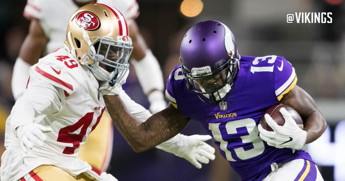 Stacy Coley leads #Vikings receivers this preseason with 9 catches for 160 yards.   📰: mnvkn.gs/ygE9Sl https://t.co/kf9TU4Pz5i