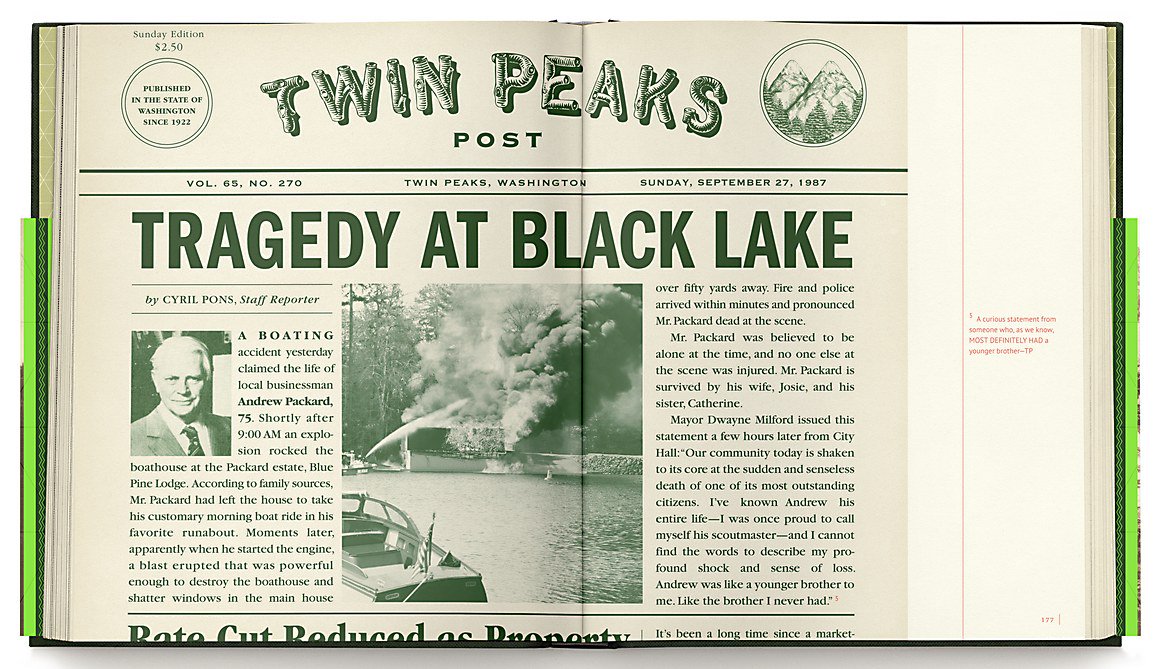 CommArts's tweet image. CA Winner: “@Headcase_Design designed @Flatironbooks’s “The Secret History of Twin Peaks” by Mark Frost. ow.ly/LKlN30eF2VZ