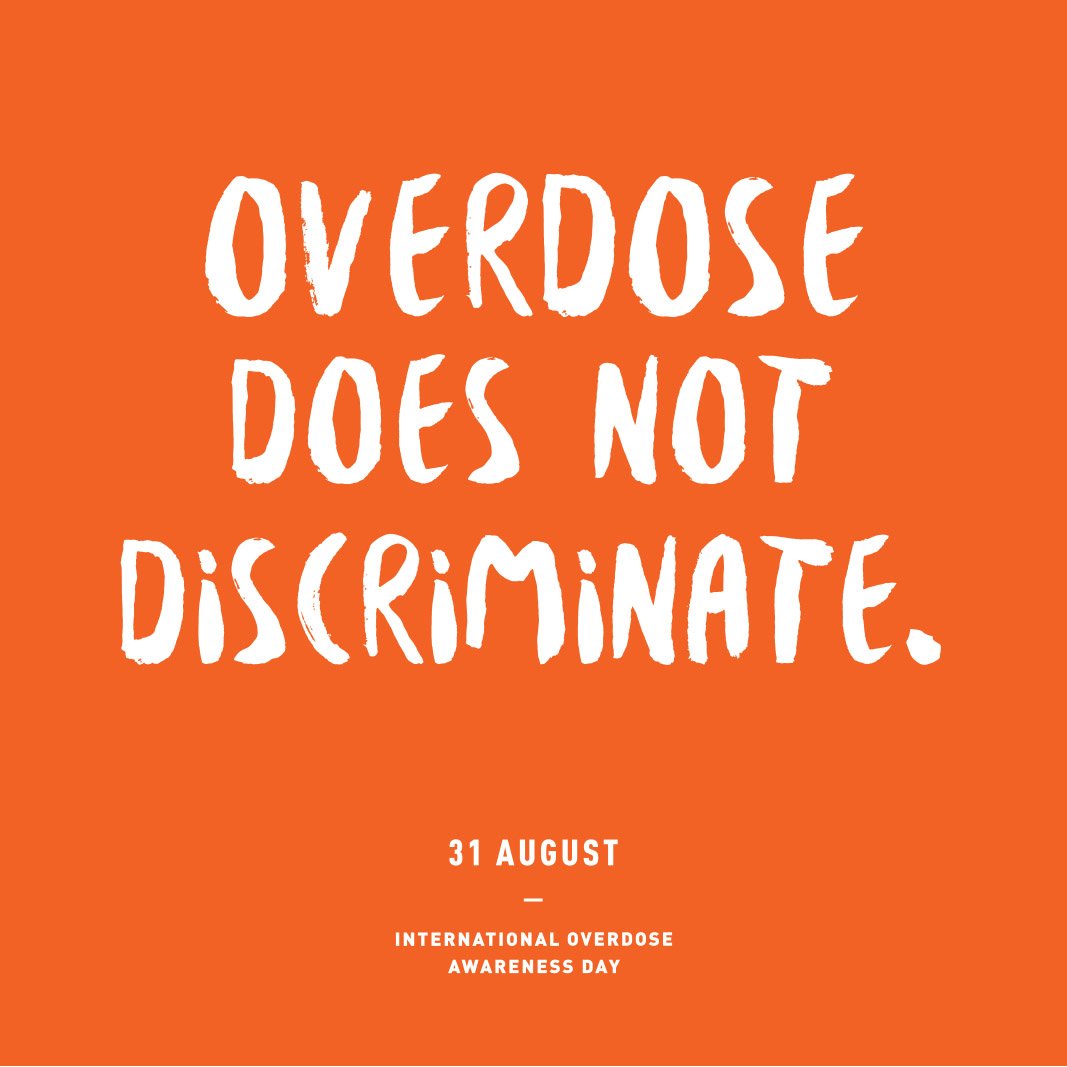 Tomorrow is International Overdose Awareness Day. Help raise awareness to #EndOverdose