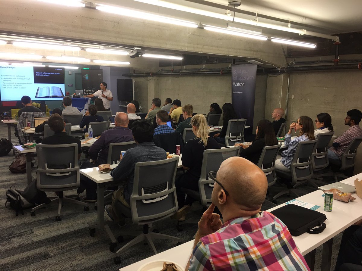 codemeetupsf's tweet photo. Thank you so much to everyone who made it out to our #blockchain event! #fullhouse #WednesdayWisdom #buildwithwatson https://t.co/2xVDFWeDJS