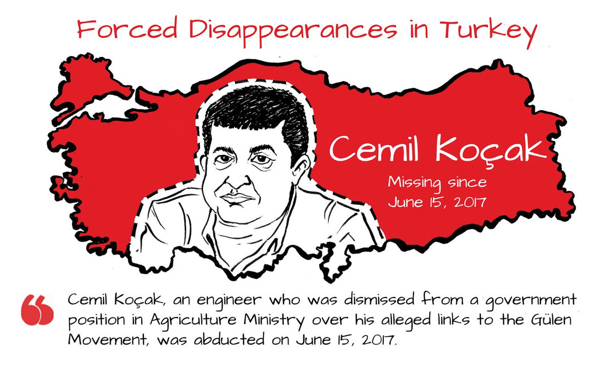 Victims of #ForcedDisappesrance in #Turkey:
Cemil Koçak: Missing since June 15, 2017
Thanks to <a href="/aseem_trivedi/">Aseem</a> 
bit.ly/2x5hS4I