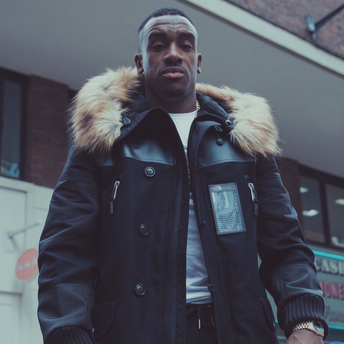 bugzy malone north face coat