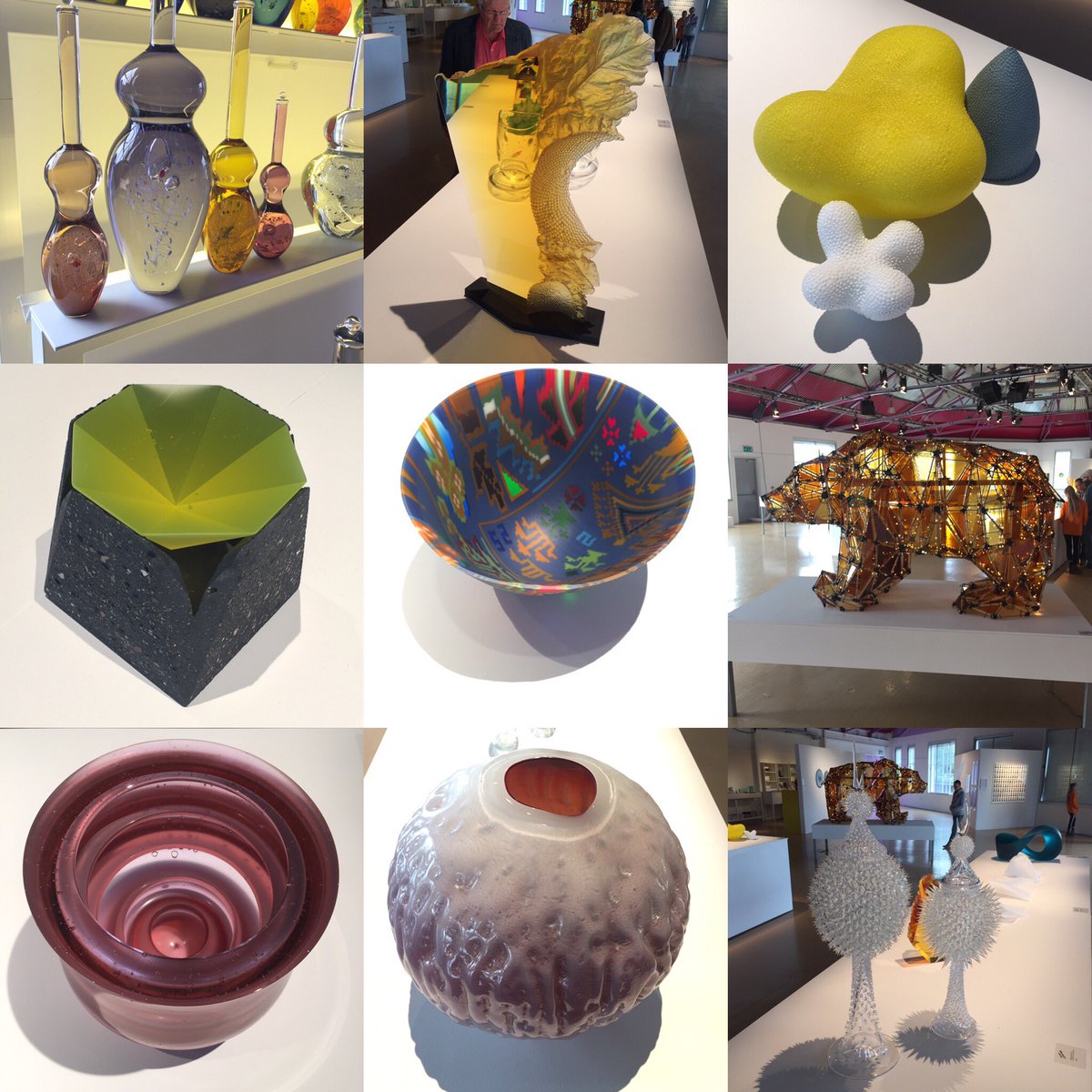 Fantastic range of work at this years #britishglassbiennale at the Ruskin Centre in Stourbridge. On  till the 9th. Go celebrate craft!