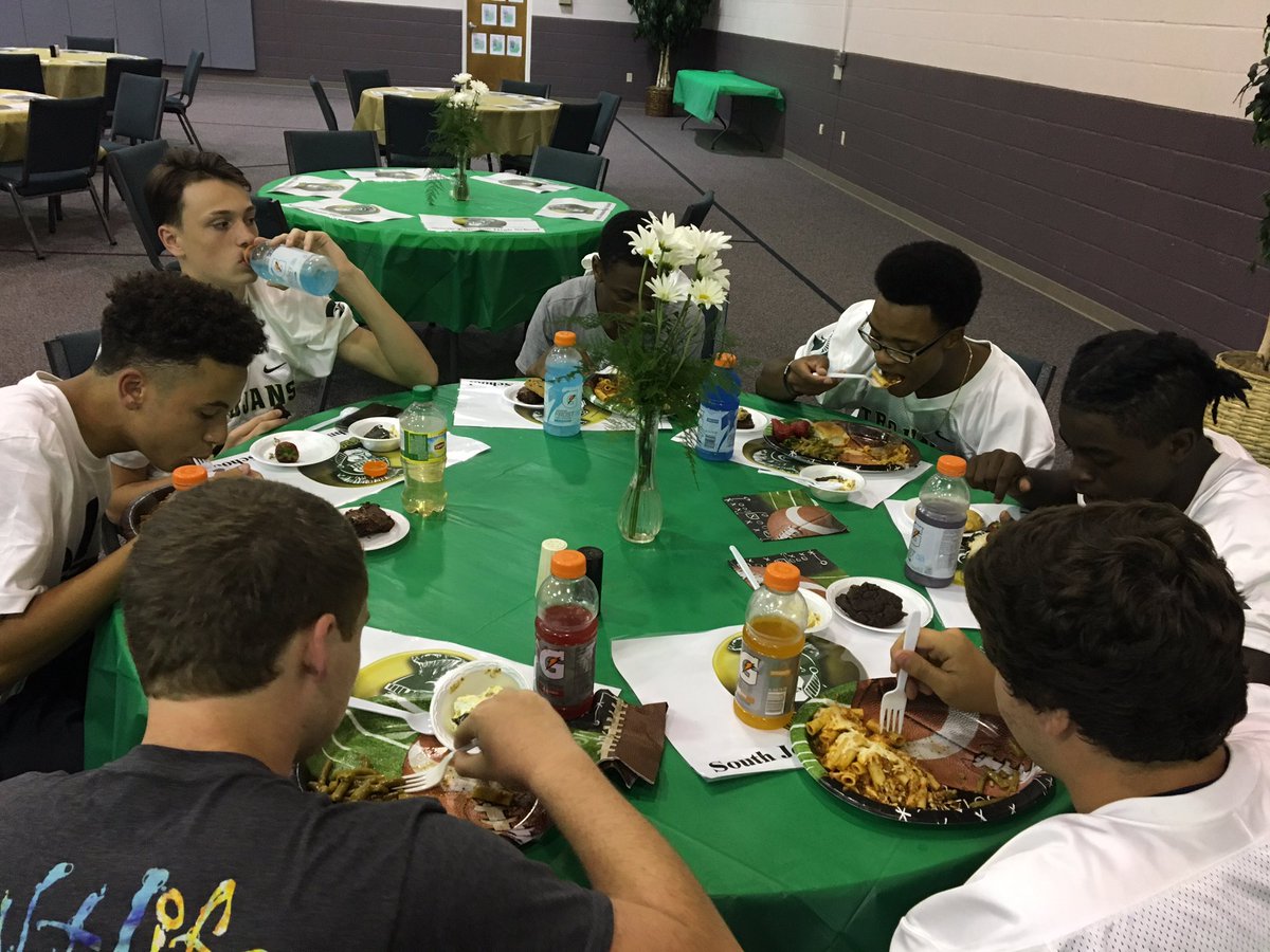 Hey <a href="/SJHSTrojans/">SJHS Trojans</a> good luck to the JV football team, hope the pregame meal helps get the W