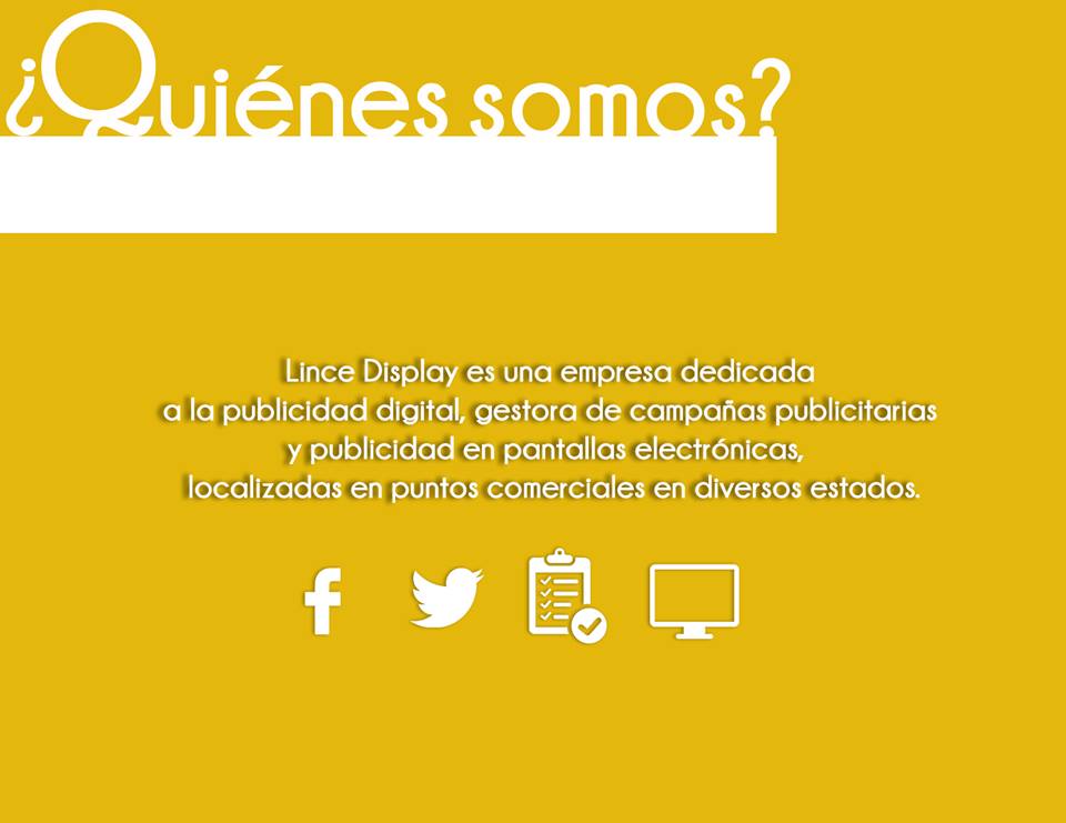 LinceDisplayTux's tweet photo. Conoce nuestros servicios, productos y estrategias que en #LinceDisplay tenemos para ti #PublicidadDeAltoImpacto https://t.co/4c9dQVj6gv