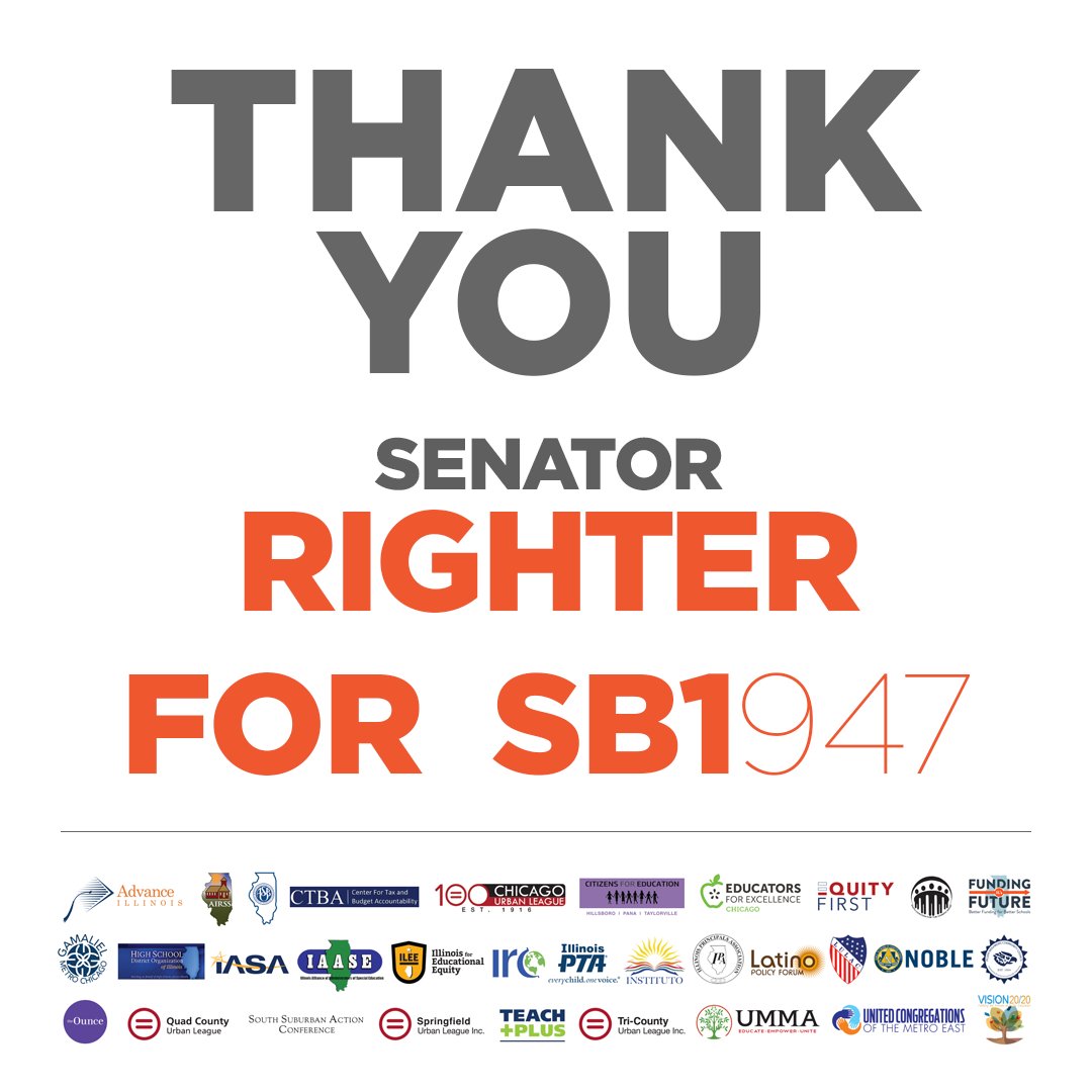 FundILFuture's tweet image. Thank you Senator Dale Righter for #SB1 947. Your vote is a vote for kids. #FixedTheFormula @ILSenateGOP